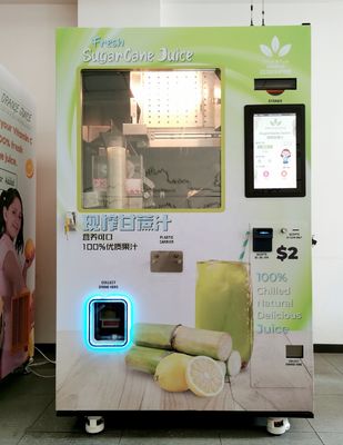 Juice Sugarcane Vending Machine frais 220V automatique pour le supermarché