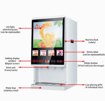 Automatisation de distributeur automatique de jus en métal avec le système d'éclairage de LED