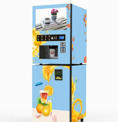 Paiement orange de Juice Vending Machine Coin Note de nourriture de service d'individu avec le système de refroidissement