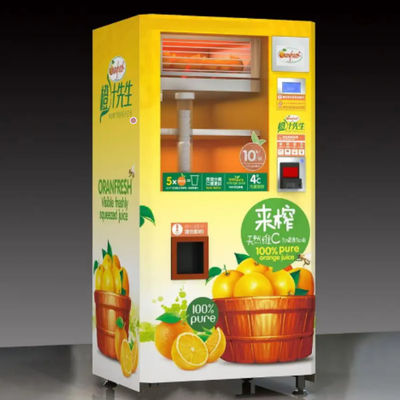 350ml Juice Vending Machine Commercial Coin frais orange Bill Credit Card Payment