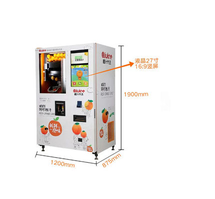 Paiement frais orange de carte de pièce de monnaie de TA01 Juice Vending Machine Automatic Cash