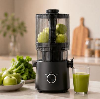 Centrifugeuse lente Fresh Smart HJ303 extra-large – Pour l'amour du jus frais avec goulotte de 155 mm, réservoir de 2400 ml, pressage à froid de 200 W et autonettoyant