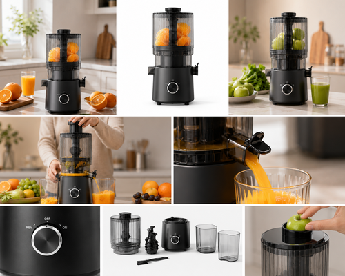 Centrifugeuse lente Fresh Smart HJ303 extra-large – Pour l'amour du jus frais avec goulotte de 155 mm, réservoir de 2400 ml, pressage à froid de 200 W et autonettoyant