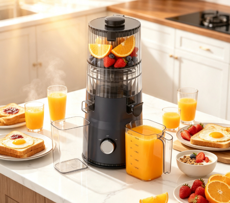 Juicer à mastication lente compact Smart HJ103A avec 4 couleurs, 135 mm de largeur, 200W de pressage à froid et auto-nettoyage