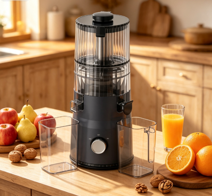 Centrifugeuse lente compacte HJ103 Smart Fresh avec goulotte large de 135 mm, pressage à froid de 200 W et auto-nettoyage – Jus frais, départ frais, vous frais