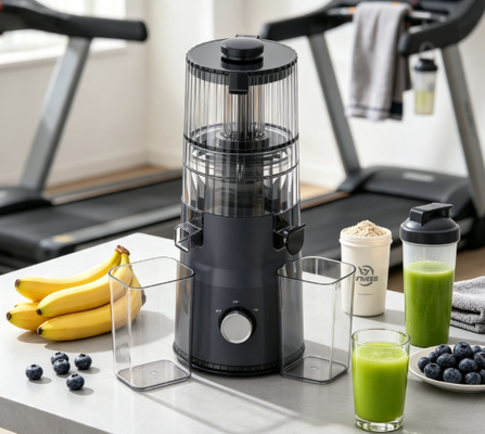 Extracteur de jus lent compact Smart HJ103 Fresh – Le choix du minimaliste pour une nutrition propre et simple avec goulotte de 135 mm, pressage à froid de 200 W et auto-nettoyage