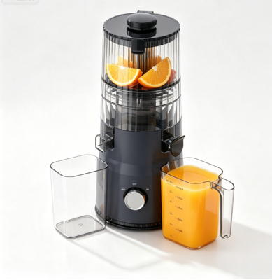 Fresh Smart HJ103 Compact Juicer à mâcher lent Perfectionné pour les appartements, les camping-cars et les petites maisons avec 135mm large chute, 200W presse à froid et auto-nettoyage