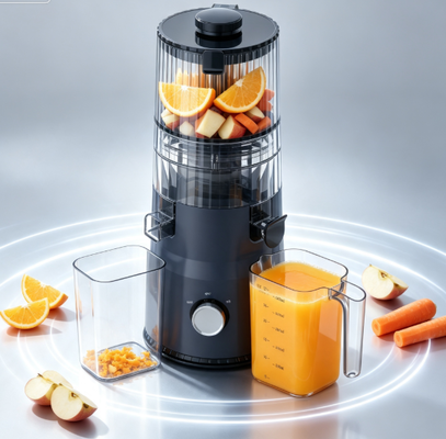 Extracteur de jus lent compact Smart HJ103 de Fresh – Grande nutrition dans un petit espace avec goulotte large de 135 mm, pressage à froid de 200 W et autonettoyant pour toutes les cuisines