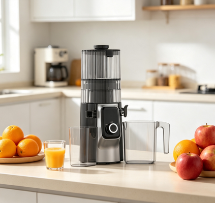 Centrifugeuse lente Smart HJ102C Fresh – La centrifugeuse qui facilite les choix sains avec 3 vitesses réglables, goulotte large de 135 mm, pressage à froid de 200 W et autonettoyante
