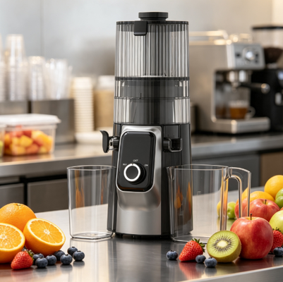Centrifugeuse lente Smart HJ102C Fresh – La centrifugeuse qui rend le sain délicieux avec 3 vitesses réglables, goulotte large de 135 mm, pressage à froid de 200 W et auto-nettoyage