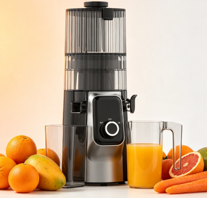 Centrifugeuse lente Smart HJ102C Fresh – La centrifugeuse qui rend chaque verre parfait avec 3 vitesses réglables, goulotte large de 135 mm, pressage à froid de 200 W et auto-nettoyage
