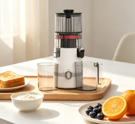 Juicer à mâcher lent Fresh Smart HJ102B Où le jus frais rencontre la joie de la famille avec 135mm chute, 200W presse à froid, auto-nettoyage et verrouillage de sécurité pour la maison
