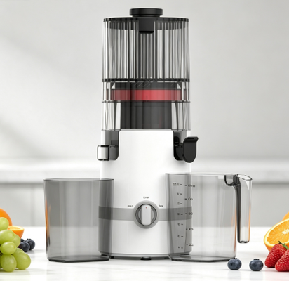 Juicer à mastication lente Smart HJ102B où le jus frais rencontre la tranquillité d'esprit avec une chute de 135 mm, une presse à froid de 200 W, un auto-nettoyage et un verrou intelligent pour la maison