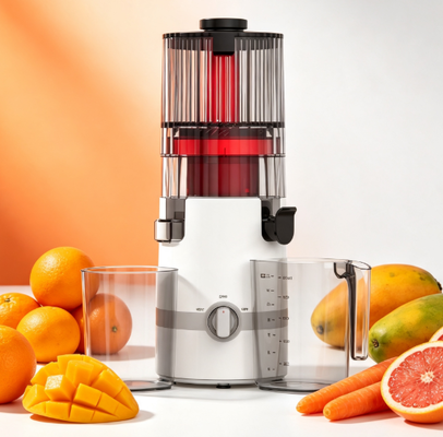 Centrifugeuse lente Smart HJ102B Fresh – Le partenaire de votre famille pour une vie saine avec goulotte de 135 mm, pressage à froid de 200 W, autonettoyant et verrouillage de sécurité fiable
