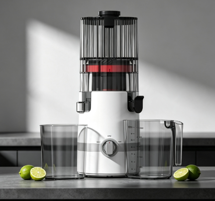 Extracteur de jus lent Smart HJ102B Fresh – L'investissement intelligent pour la santé de votre famille avec goulotte de 135 mm, pressage à froid de 200 W, autonettoyant et verrouillage de sécurité