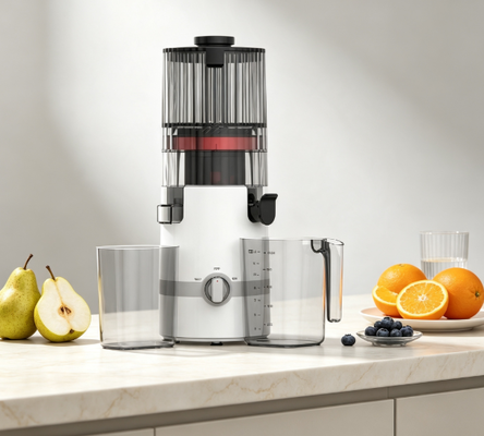 Centrifugeuse lente Smart HJ102B de Fresh – Jus familial simple, sûr et délicieux avec goulotte de 135 mm, pressage à froid de 200 W, autonettoyant et Smart Lock