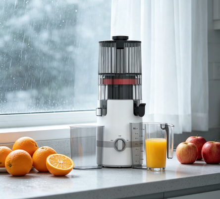 Centrifugeuse lente Smart HJ102B de Fresh – Commencez votre journée sainement avec goulotte de 135 mm, pressage à froid de 200 W, autonettoyant et verrouillage de sécurité familial