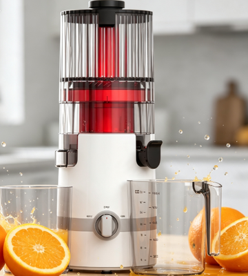 Centrifugeuse lente Smart HJ102B Fresh – La manière facile et sûre de faire des jus frais avec goulotte de 135 mm, pressage à froid de 200 W, autonettoyante et Smart Lock pour tous les âges