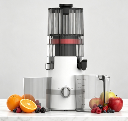 Centrifugeuse lente Smart HJ102B Fresh – L'essentiel du quotidien avec goulotte de 135 mm, moteur à pression à froid de 200 W, autonettoyant et sécurité intelligente pour une vie saine