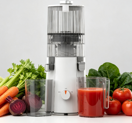 Une nouvelle édition de luxe de Smart HJ102A Juicer à mastication lente Extracteur de pressage à froid de 200W haut de gamme avec chute large de 135 mm, moteur de précision de 55 tours par minute,Un design élégant et un emballage de luxe pour les connaisseurs les plus exigeants