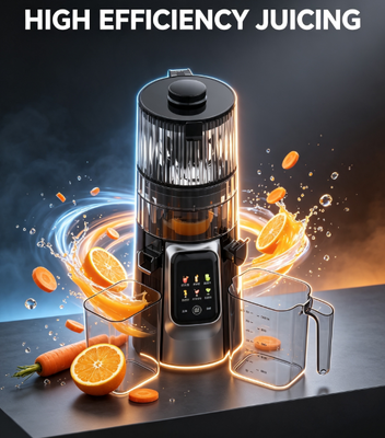 Juicer de comptoir à commande ergonomique HJ102D, 135 mm Grande machine à fruits végétaux à entrée