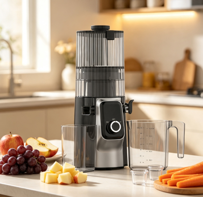 Extracteur de jus lent ergonomique 116° HJ102C avec tasses de grande capacité