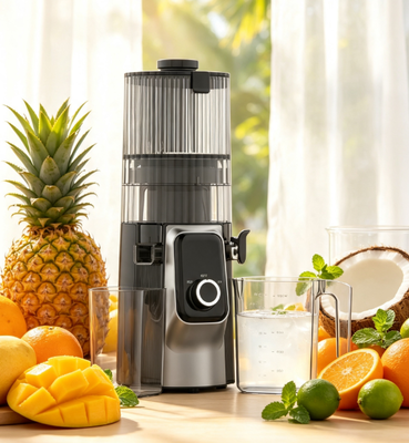 Compact Juicer de comptoir HJ102C, pressageur de fruits et légumes à haut rendement