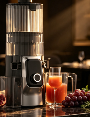 Centrifugeuse lente silencieuse HJ102C, extracteur de jus de fruits sans filtre avec large goulot de 135 mm