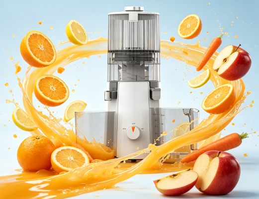 Juicer à mastication lente à alimentation large HJ102A avec chute de 135 mm, moteur de 200 W, sans BPA