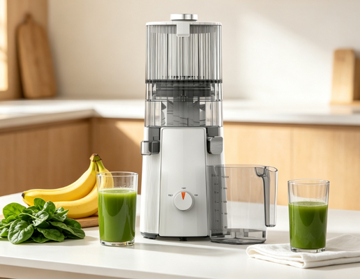 Juicer à mastication lente sans BPA HJ102A frais Puissance de 200 W, chute d'alimentation de 135 mm pour pommes entières