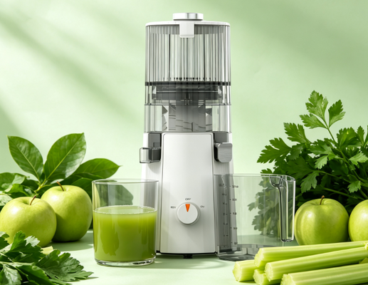 HJ102A Juicer lent multifonctionnel compatible avec les jus, les smoothies et les glaces, à basse vitesse à 55 tours par minute, sans BPA